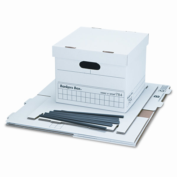 BANKERS BOX Hang 'N' Stor Storage Box, Letter, 13 x 121/4 x 101/2